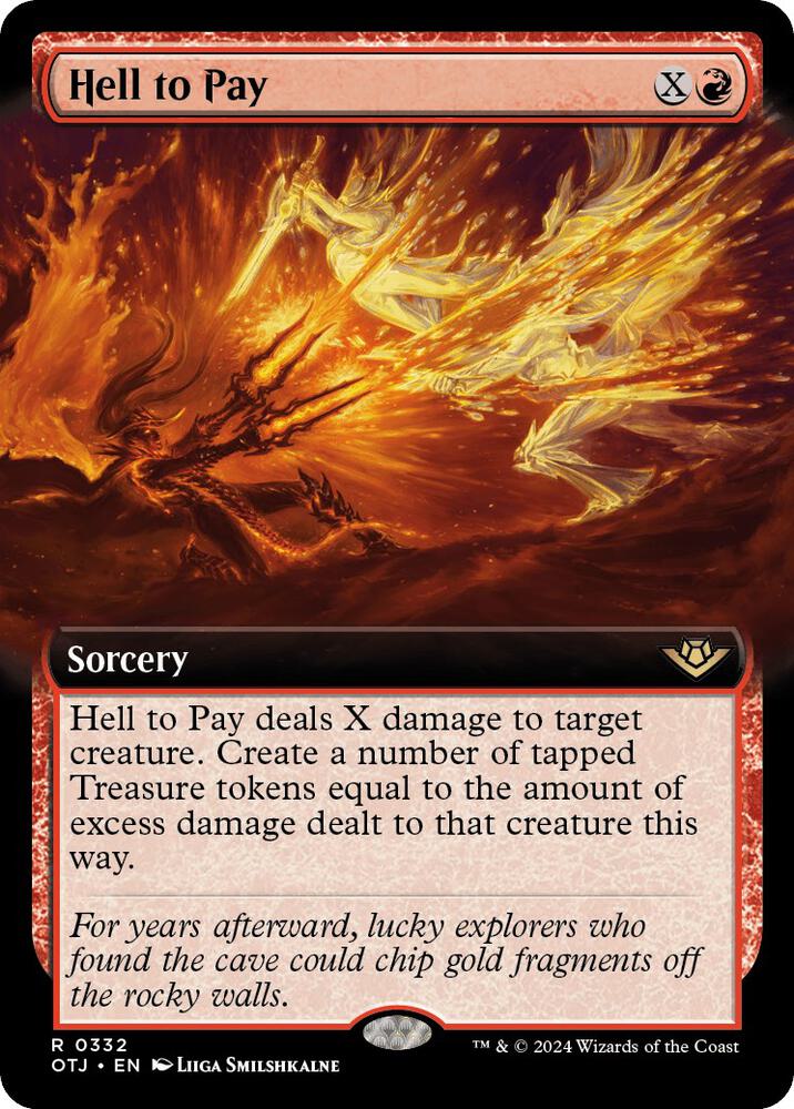 Hell to Pay (Extended Art) 332 card from Outlaws of Thunder Junction
