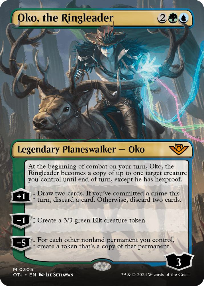 Oko, the Ringleader (Borderless) 305 card from Outlaws of Thunder Junction