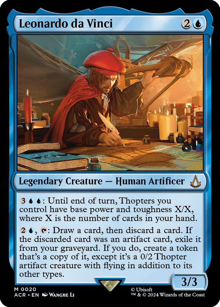 Leonardo da Vinci 20 card from Universes Beyond: Assassin's Creed