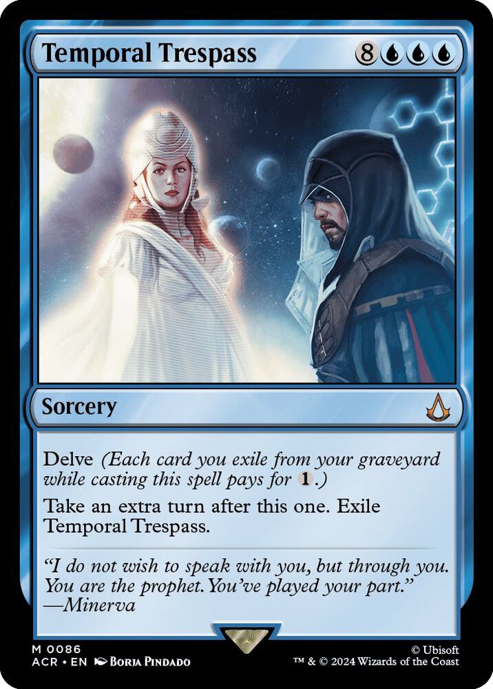 Temporal Trespass 86 card from Universes Beyond: Assassin's Creed