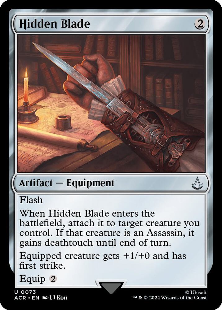 Hidden Blade 73 card from Universes Beyond: Assassin's Creed