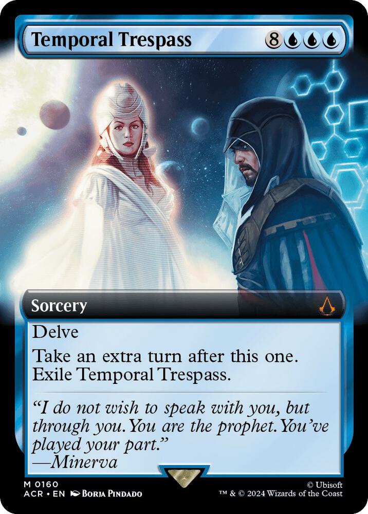 Temporal Trespass (Extended Art) 160 card from Universes Beyond: Assassin's Creed