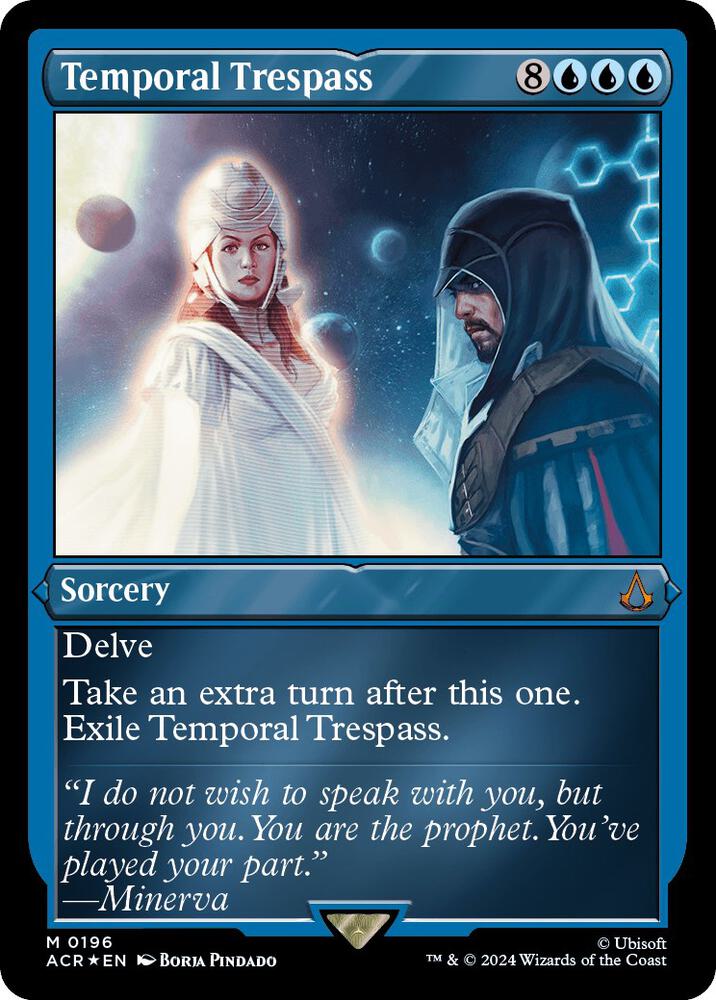 Temporal Trespass (Foil Etched) 196 card from Universes Beyond: Assassin's Creed