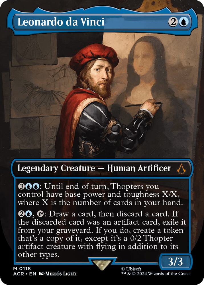 Leonardo da Vinci (Borderless) 118 card from Universes Beyond: Assassin's Creed