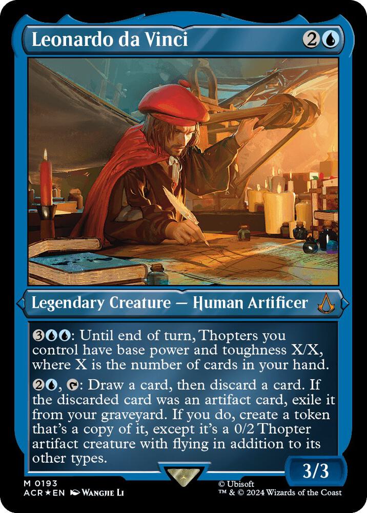 Leonardo da Vinci (Foil Etched) 193 card from Universes Beyond: Assassin's Creed