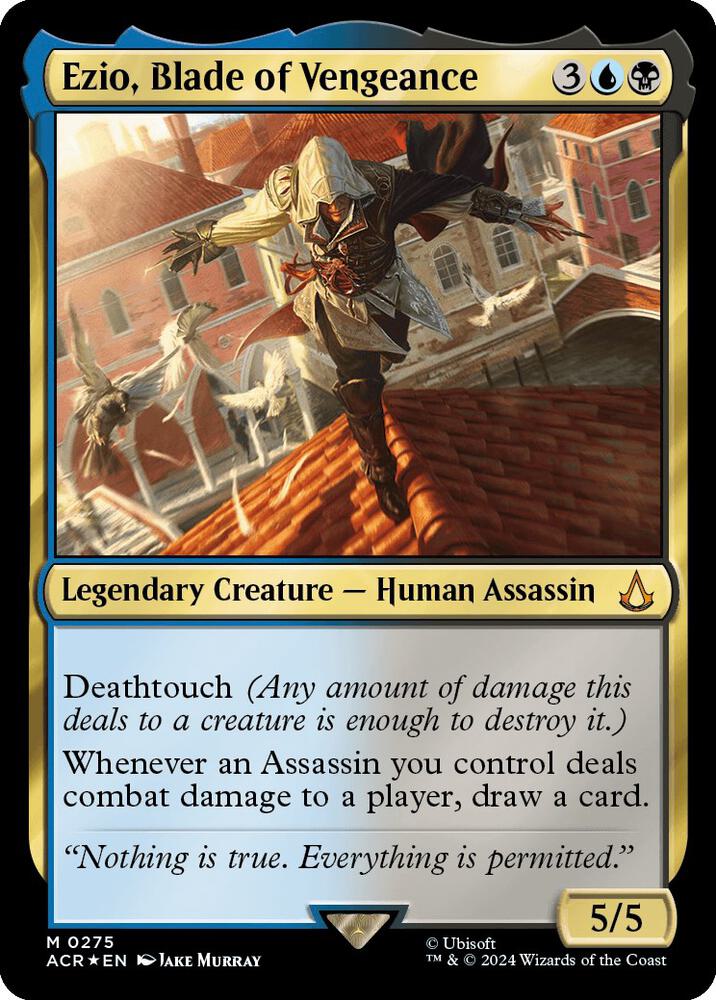 Ezio, Blade of Vengeance 275 card from Universes Beyond: Assassin's Creed