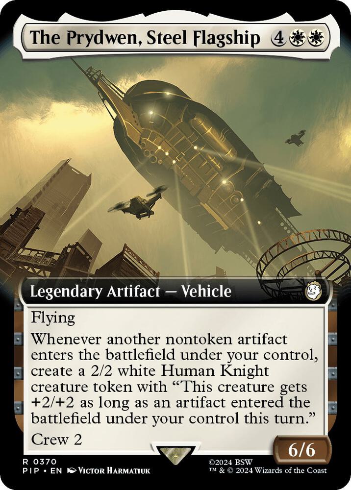 The Prydwen, Steel Flagship (Extended Art) 370 card from Universes Beyond: Fallout