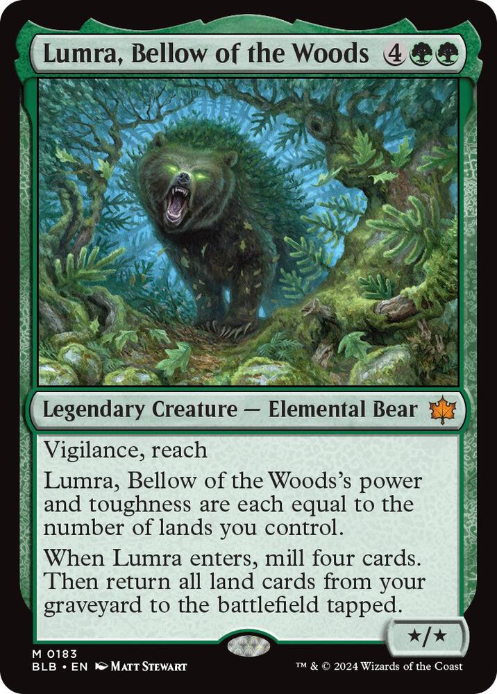 Lumra, Bellow of the Woods 183 card from Bloomburrow