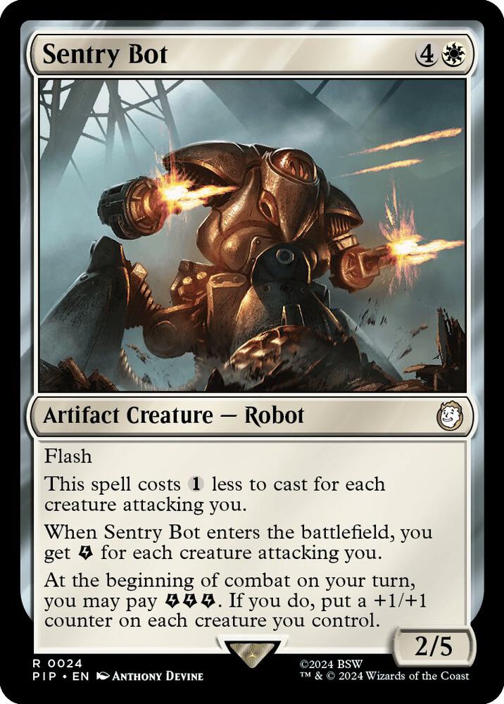 Sentry Bot 24 card from Universes Beyond: Fallout