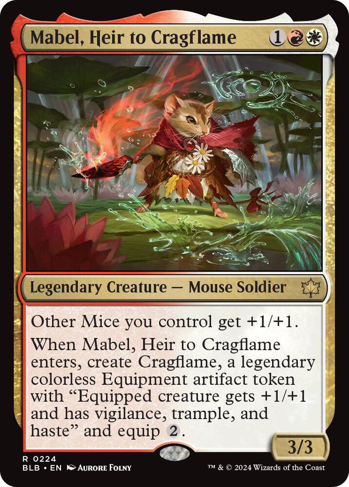 Mabel, Heir to Cragflame 224 card from Bloomburrow