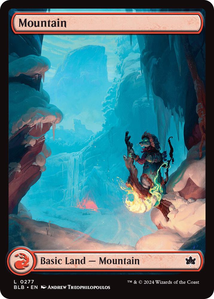 Mountain 277 card from Bloomburrow