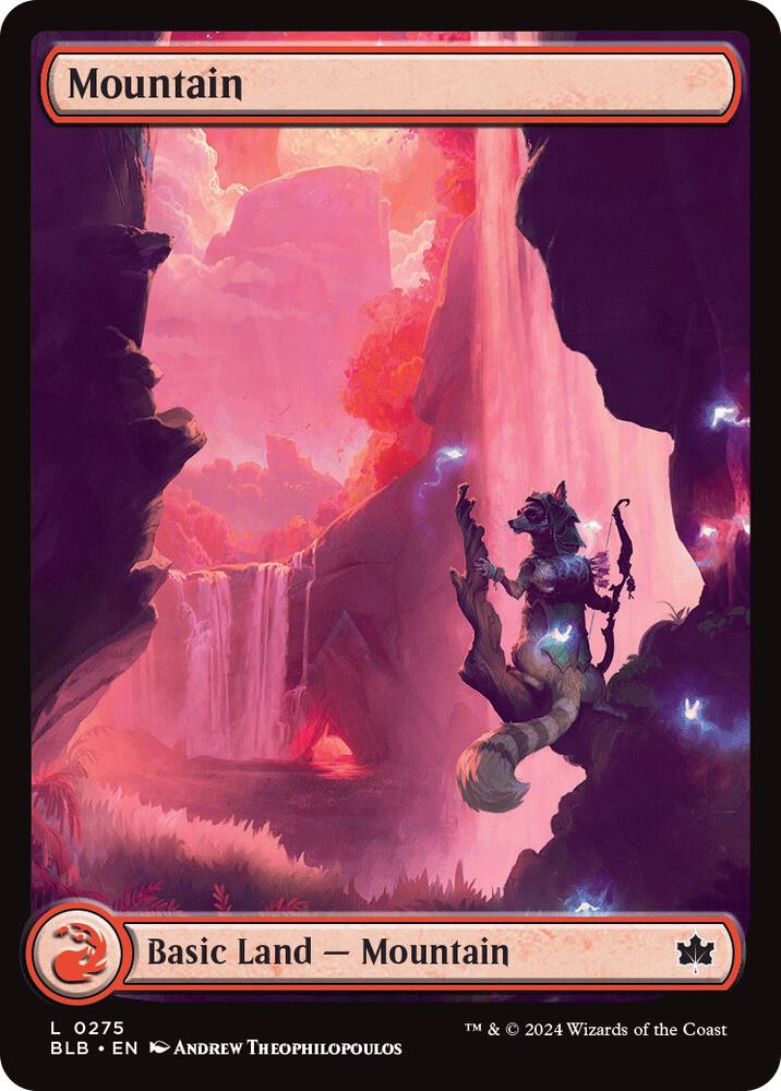 Mountain 275 card from Bloomburrow
