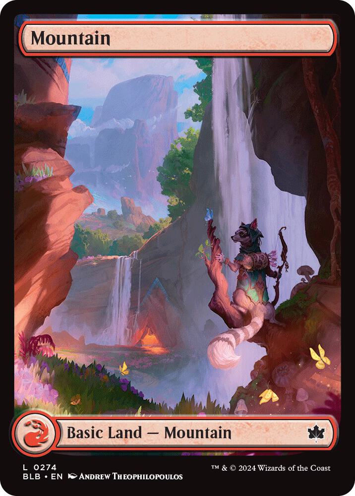 Mountain 274 card from Bloomburrow