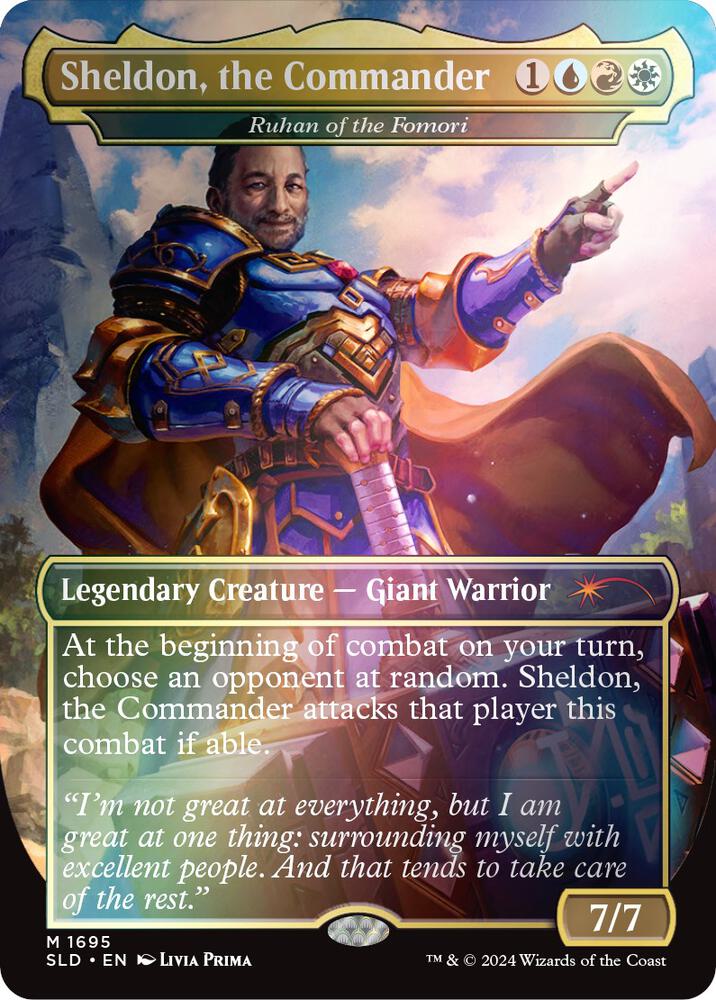 Sheldon, the Commander - Ruhan of the Fomori (Rainbow Foil) 1695 card from Secret Lair Drop Series