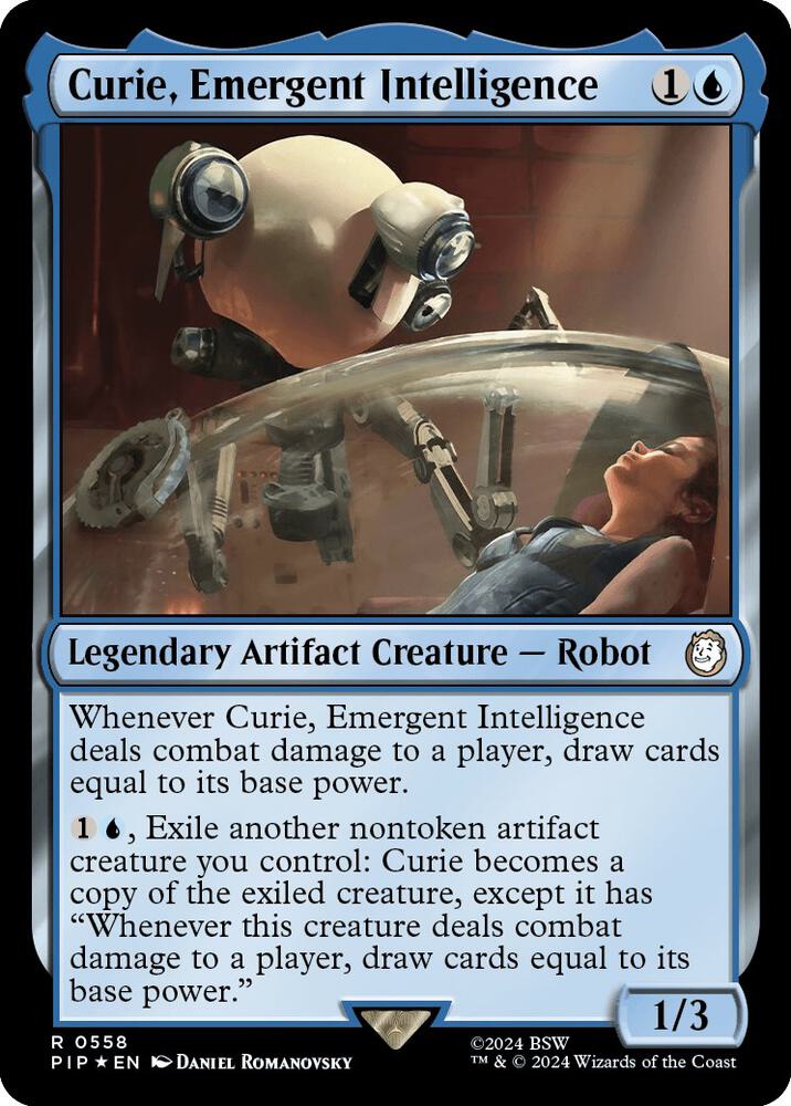 Curie, Emergent Intelligence (Surge Foil) 558 card from Universes Beyond: Fallout