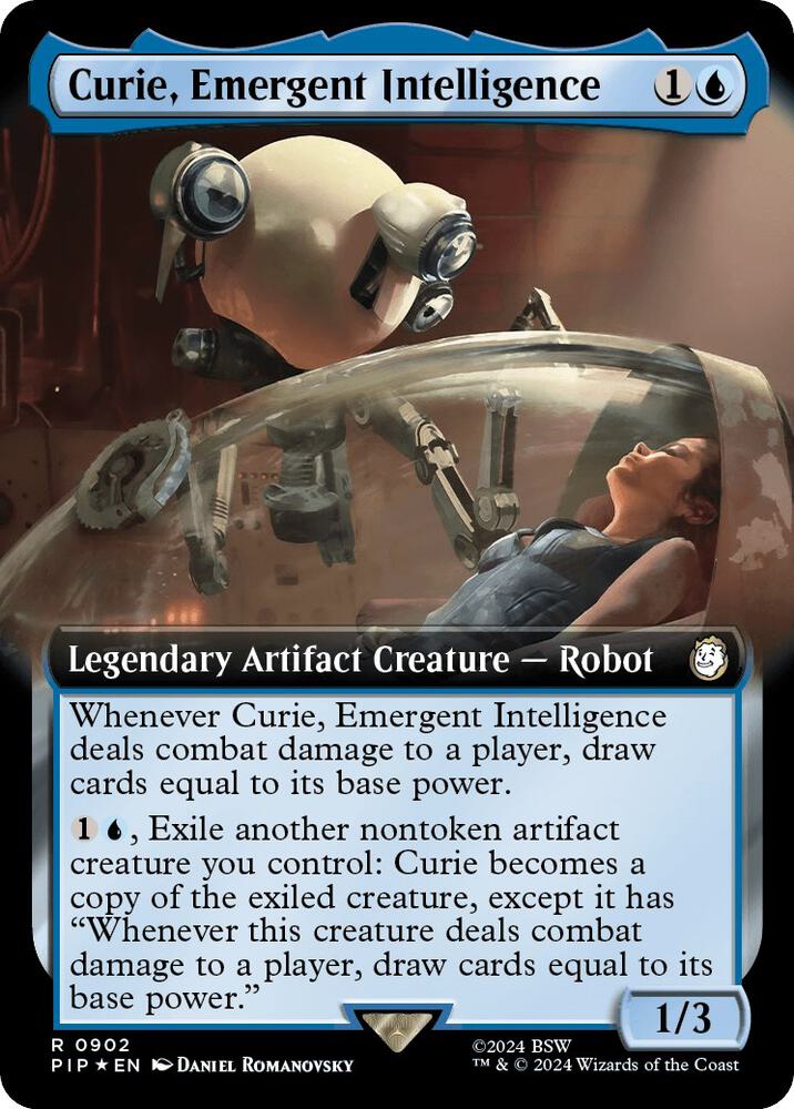 Curie, Emergent Intelligence (Extended Art) (Surge Foil) 902 card from Universes Beyond: Fallout
