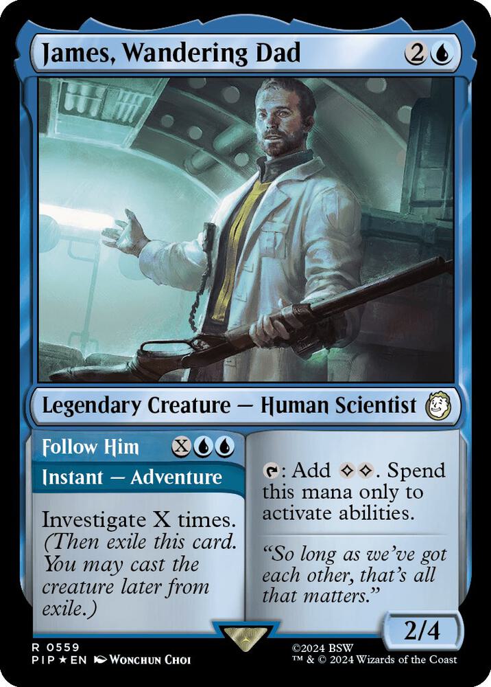 James, Wandering Dad (Surge Foil) 559 card from Universes Beyond: Fallout