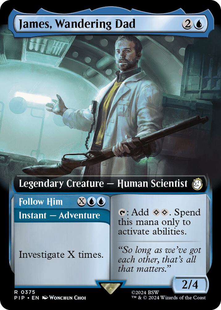James, Wandering Dad (Extended Art) 375 card from Universes Beyond: Fallout
