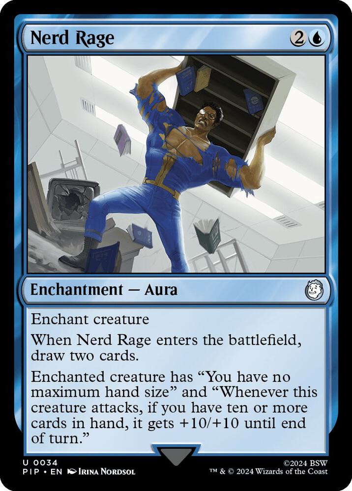 Nerd Rage 34 card from Universes Beyond: Fallout