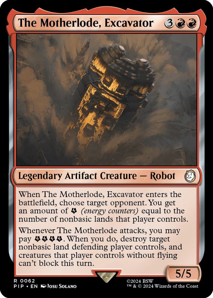 The Motherlode, Excavator 62 card from Universes Beyond: Fallout