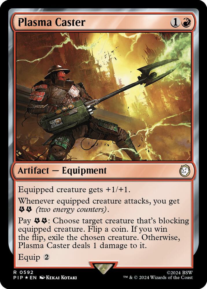Plasma Caster (Surge Foil) 592 card from Universes Beyond: Fallout