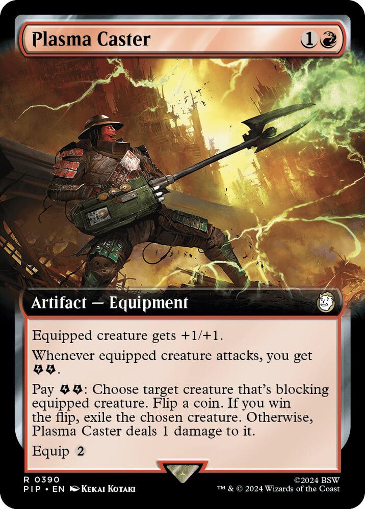 Plasma Caster (Extended Art) 390 card from Universes Beyond: Fallout