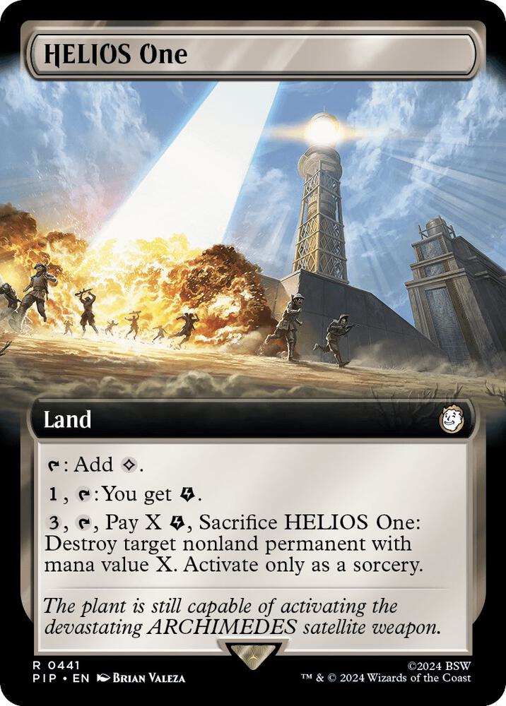 HELIOS One (Extended Art) 441 card from Universes Beyond: Fallout