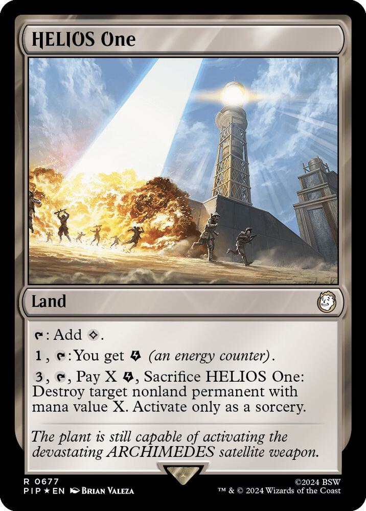 HELIOS One (Surge Foil) 677 card from Universes Beyond: Fallout