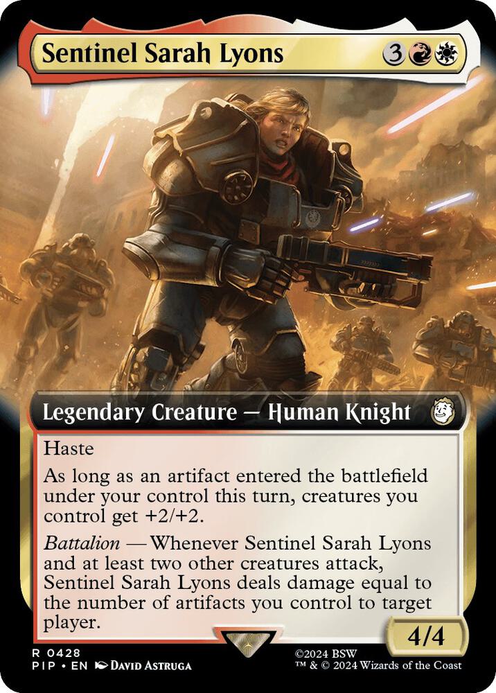 Sentinel Sarah Lyons (Extended Art) 428 card from Universes Beyond: Fallout