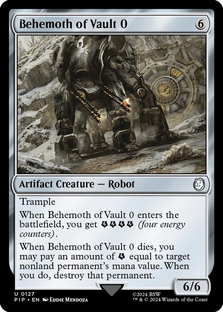 Behemoth of Vault 0 127 card from Universes Beyond: Fallout