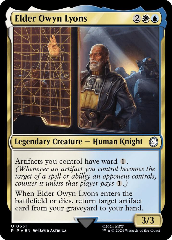 Elder Owyn Lyons (Surge Foil) 631 card from Universes Beyond: Fallout