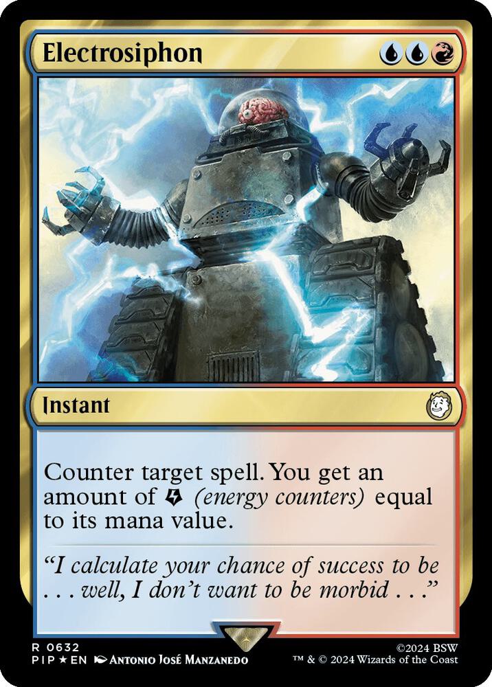 Electrosiphon (Surge Foil) 632 card from Universes Beyond: Fallout