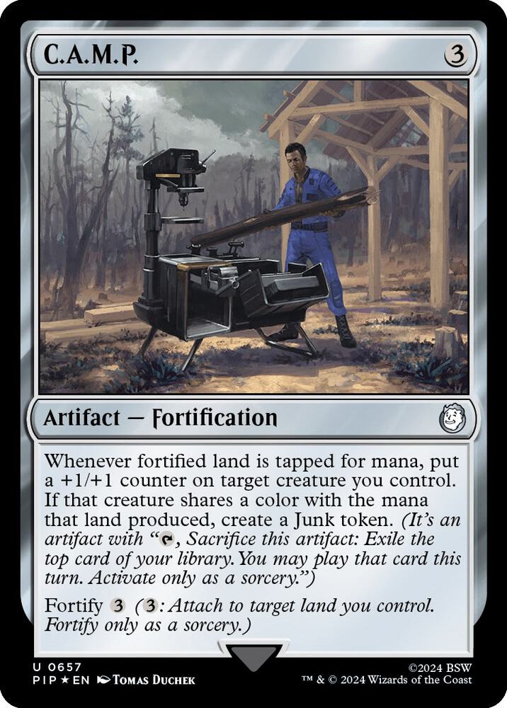 C.A.M.P. (Surge Foil) 657 card from Universes Beyond: Fallout