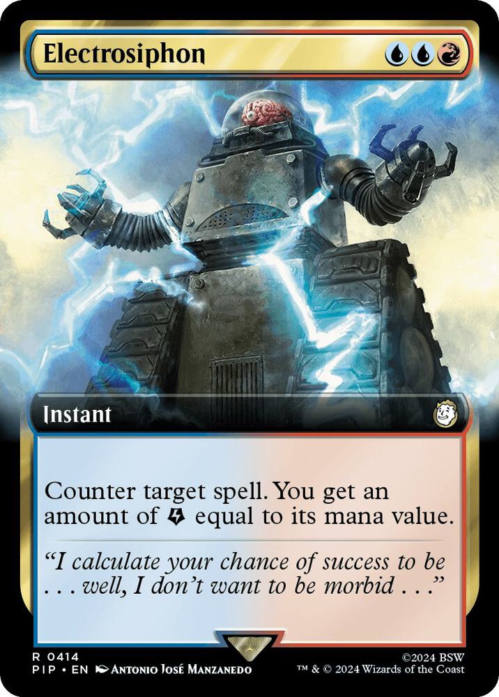 Electrosiphon (Extended Art) 414 card from Universes Beyond: Fallout