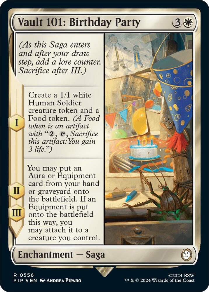 Vault 101: Birthday Party (Surge Foil) 556 card from Universes Beyond: Fallout