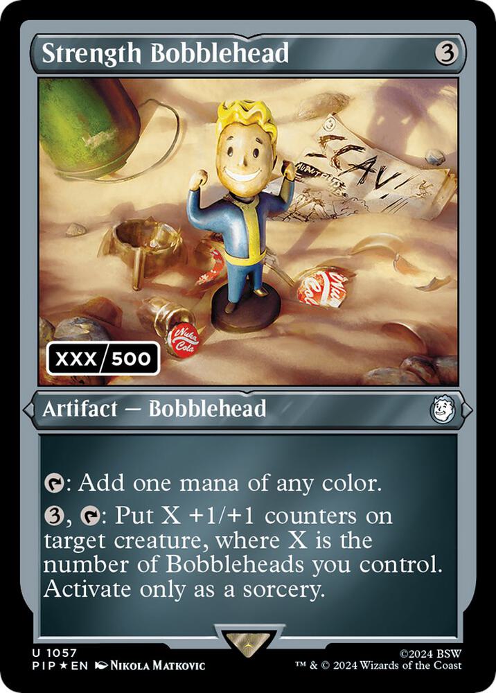 Strength Bobblehead (Serial Numbered) 1057 card from Universes Beyond: Fallout