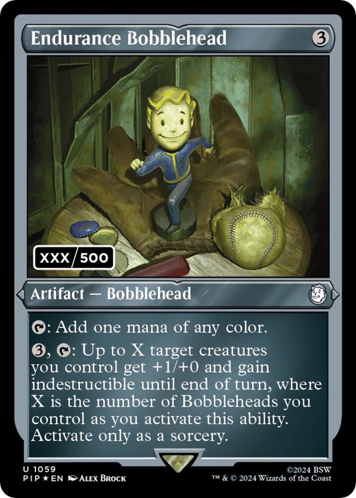 Endurance Bobblehead (Serial Numbered) 1059 card from Universes Beyond: Fallout