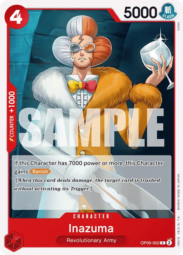 Inazuma OP06-002 card from Wings of the Captain