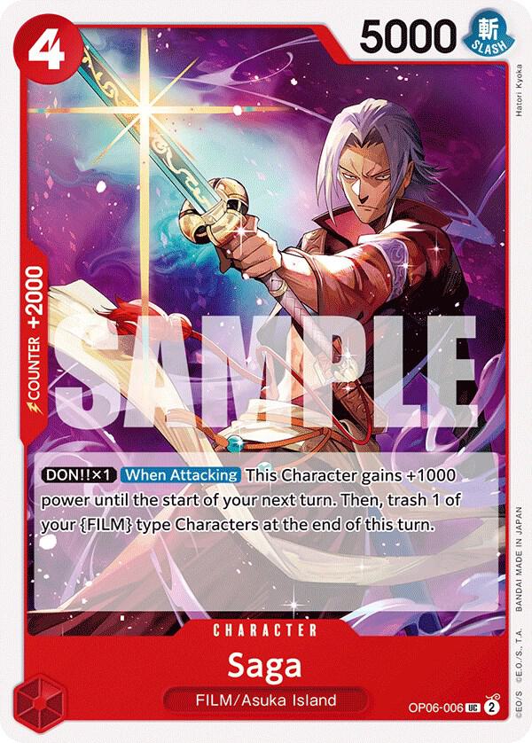 Saga OP06-006 card from Wings of the Captain