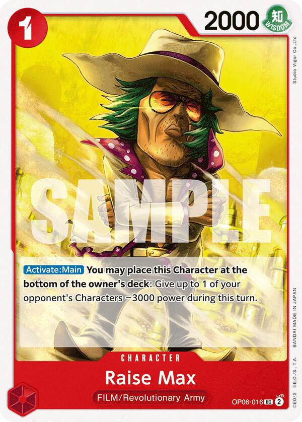 Raise Max OP06-016 card from Wings of the Captain