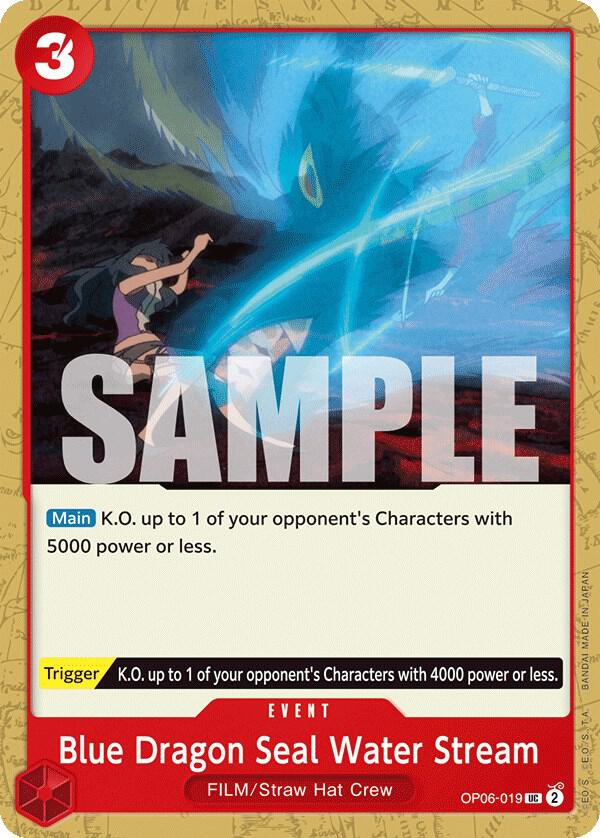 Blue Dragon Seal Water Stream OP06-019 card from Wings of the Captain