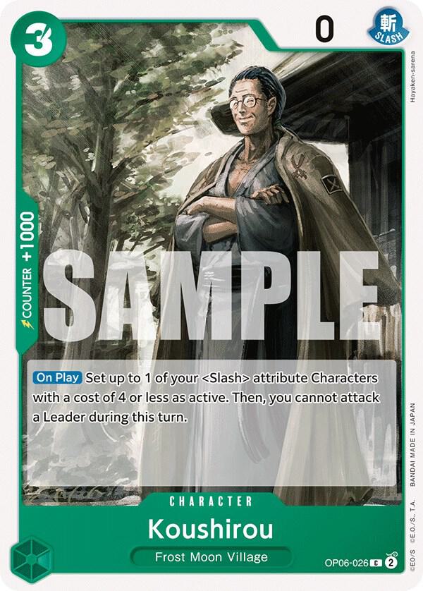 Koushirou OP06-026 card from Wings of the Captain
