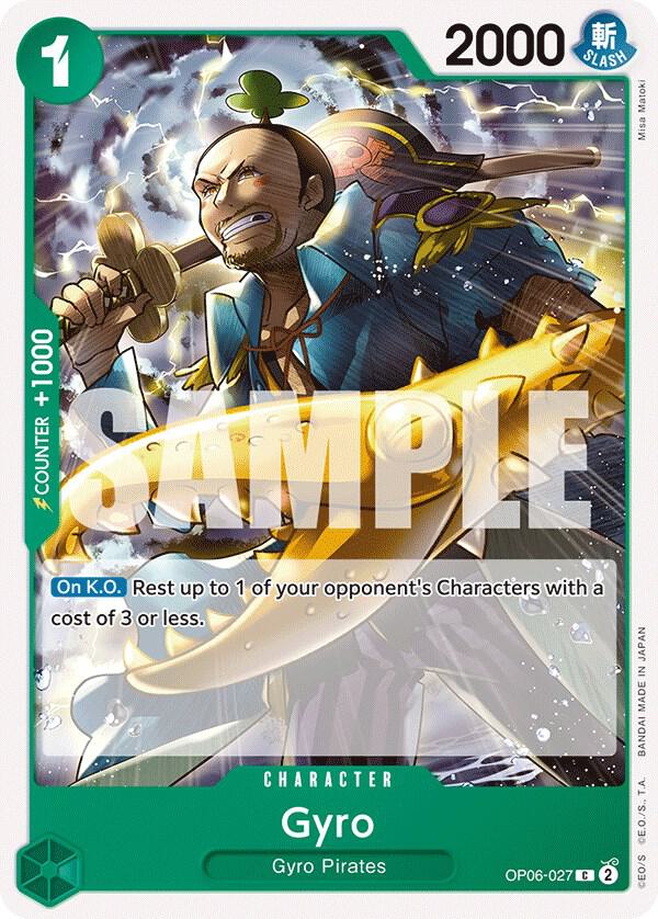 Gyro OP06-027 card from Wings of the Captain