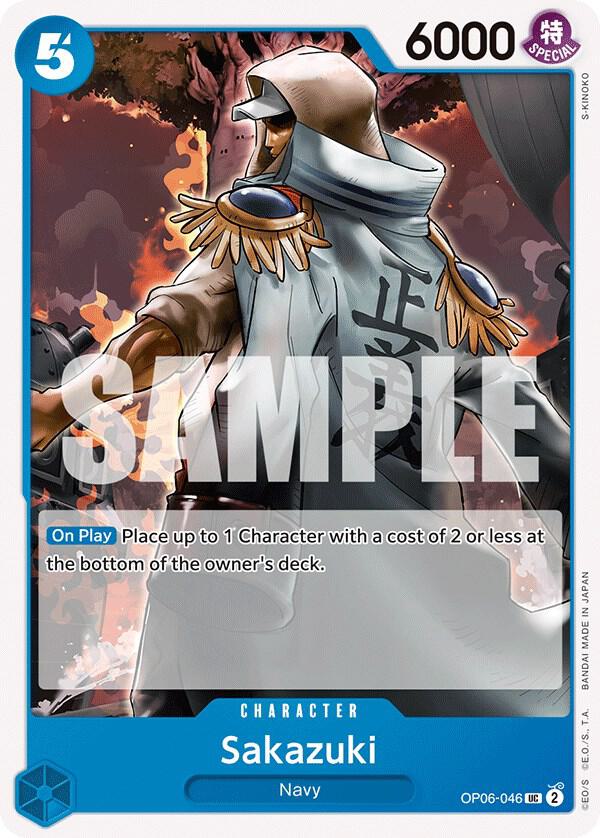Sakazuki OP06-046 card from Wings of the Captain