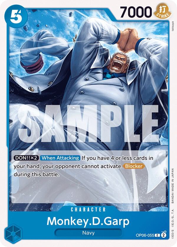 Monkey.D.Garp OP06-055 card from Wings of the Captain