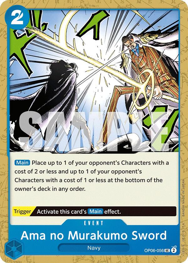 Ama no Murakumo Sword OP06-056 card from Wings of the Captain