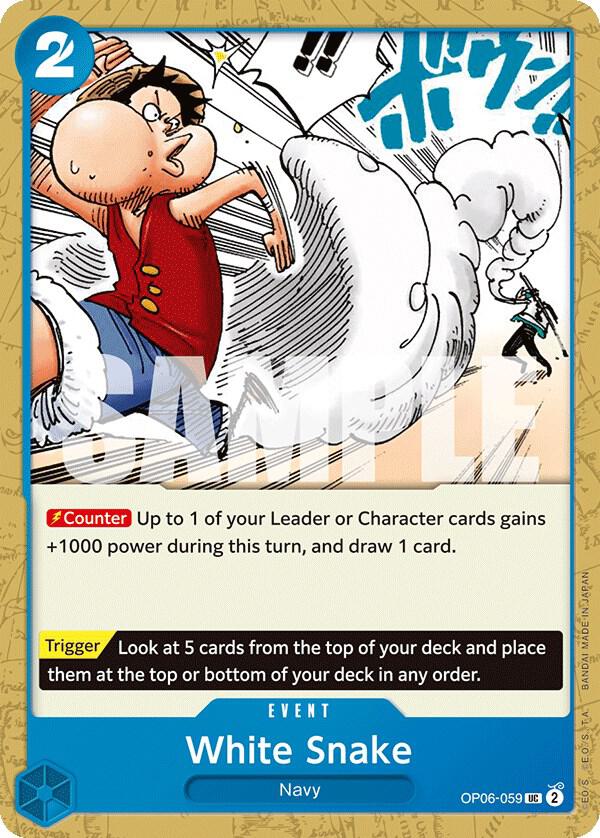 White Snake OP06-059 card from Wings of the Captain