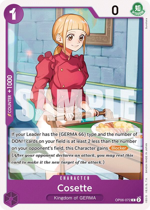 Cosette OP06-072 card from Wings of the Captain