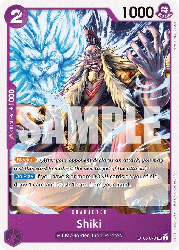 Shiki OP06-073 card from Wings of the Captain
