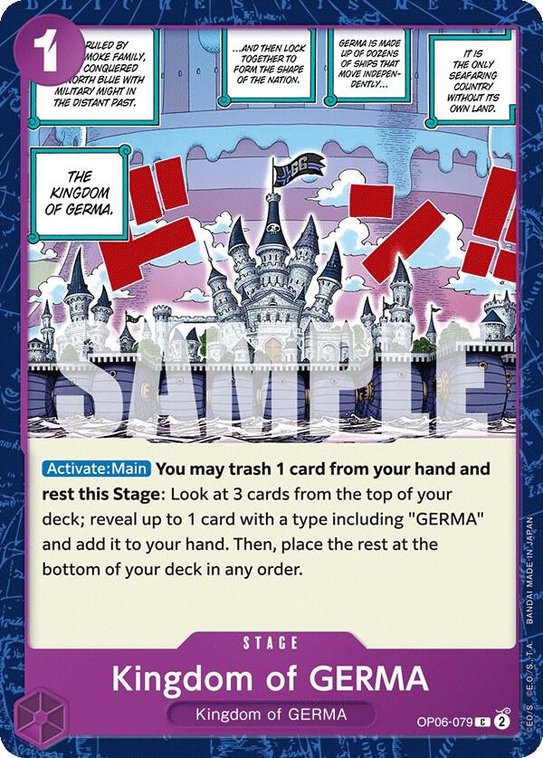 Kingdom of GERMA OP06-079 card from Wings of the Captain